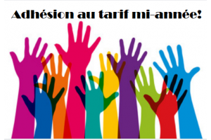 Adhésion au tarif mi-année ! 